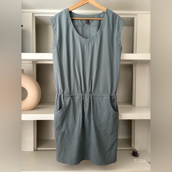 Prana Dress Womens Sz Small Smoky Blue Norma Pockets Lightweight Travel Outdoor - Picture 3 of 9